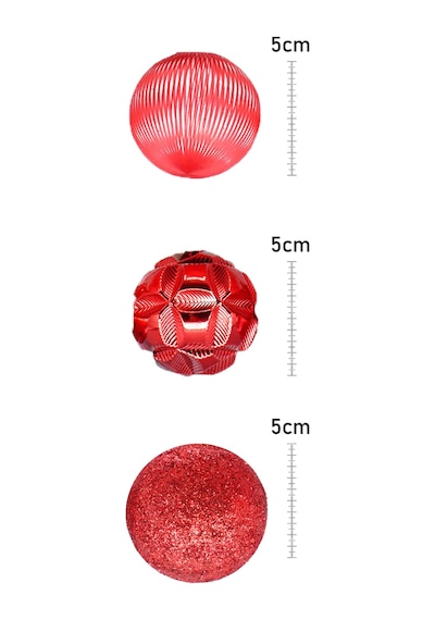 Waldern Yılbaşı Süs 24lü Set Kırmızı