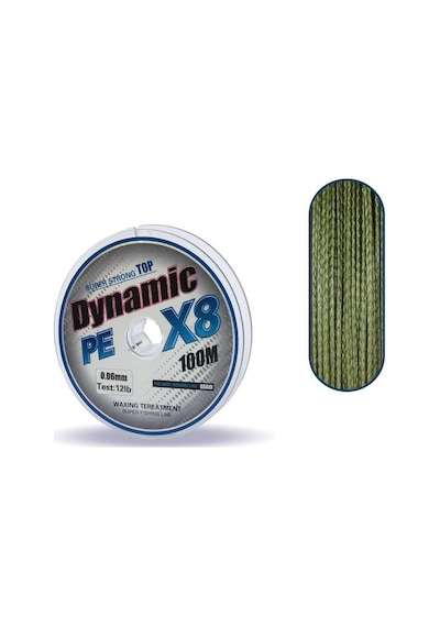 Captain Dynamic Soft Pe 8 Örgü İp Misina 100mt Yeşil Standart - 0.22 Mm