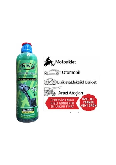 Lastik Patlak Sıvısı İç Lastik Ve Tubeless Uyumlu Partikül Etkili 380ml - Tamir Ekipman