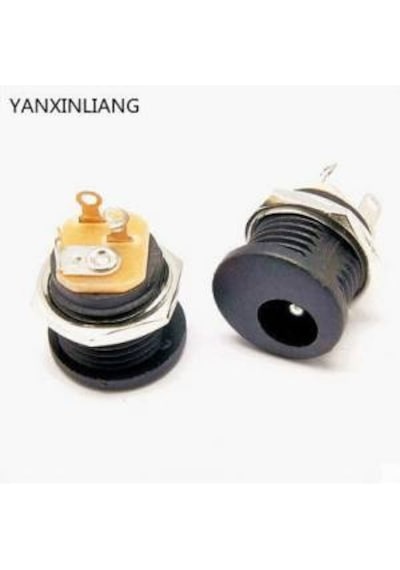 10 Adet Dc Şase Jack Yuvarlak 2.1Mm Somunlu Vidalı Dc Power Jak