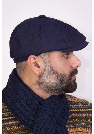 Kışlık Erkek Peaky Blinders İngiliz Driver Kasket Koyu Lacivert 7404 Lacivert