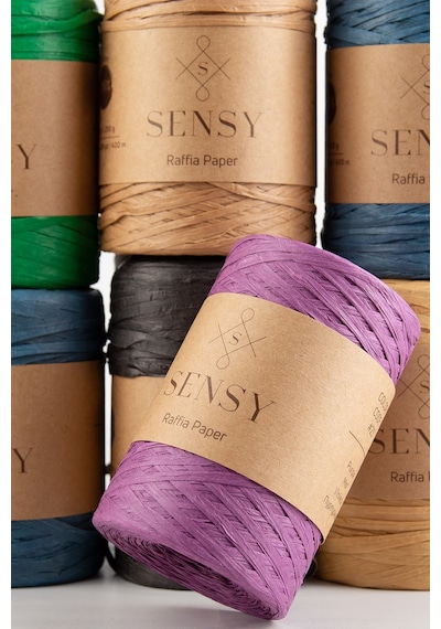 Sensy Premium 400 Metre Rafya Ip Çanta Ipi Raffia Ip Kağıt Ip Supla Ipi 250 Gram Mavi