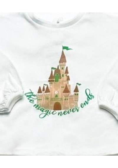 Çikoby Kız Bebek Magic Never Yazılı Şortlu Takım-14851 Yesil