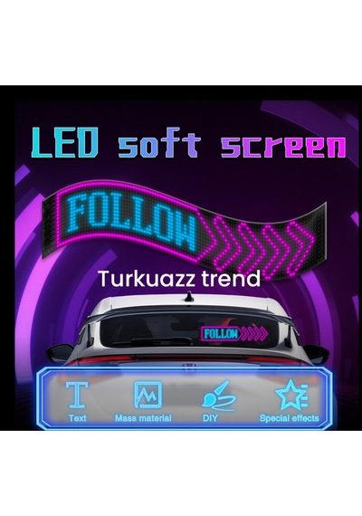 Matrix Led Panel Dijital Ekran Yazı Ve Animasyon Eklenebilen Telefon Kontrollü Yapışkanlı S16128 Led