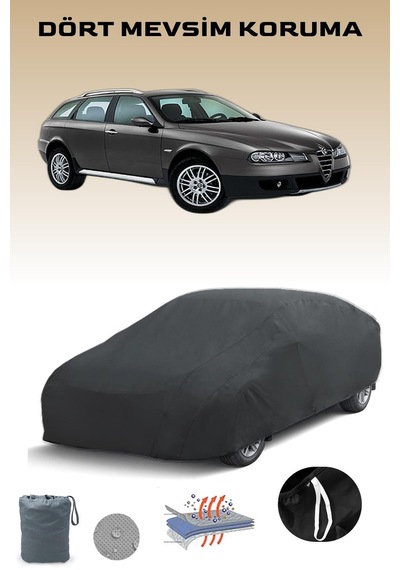 Siyah, Alfa Romeo 156 Crosswagon, Araba Brandası, Oto Örtüsü, Araba Çadırı Siyah