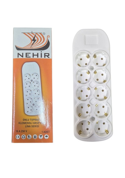 Nehir 10'lu Topraklı Klemensli Grup Priz