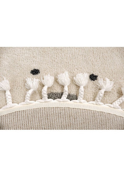 Dolce Vita Halı Kids 476 Bear Yuvarlak Halı Gri