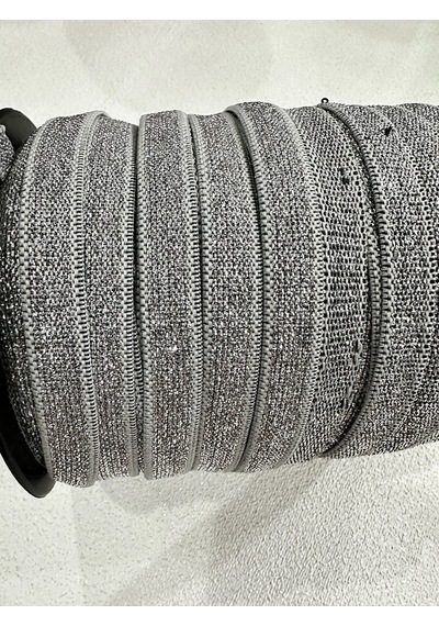 Paşateks 1 Cm Simli Lastik-5 Metre-simli Gri