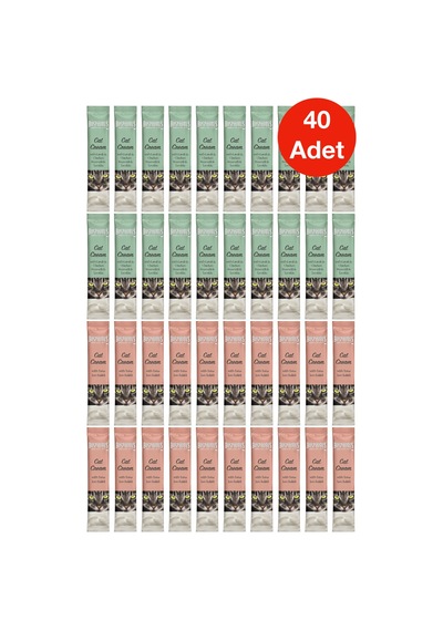 20 Adet X Ton Balıklı Kedi Kreması 15 G + 20 Adet X Kuzu Etli Ve Tavuklu Kedi Kreması 15 G