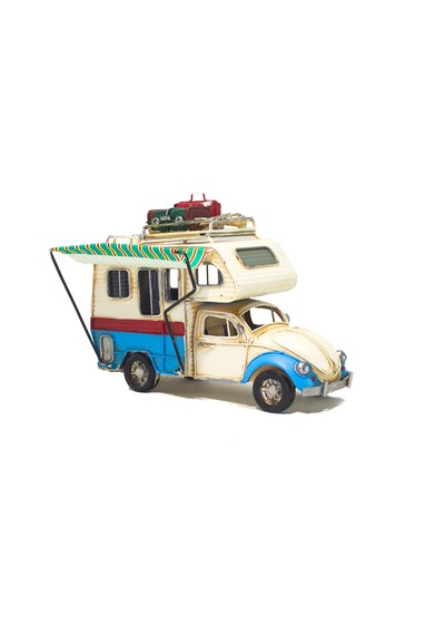 Dekoratif Metal Karavan Tenteli Sevimli Karavan