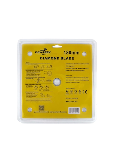 Dawreek Dt004cd 180mm Premium İnce Turbo Pro Elmas Testere Porselen-seramik