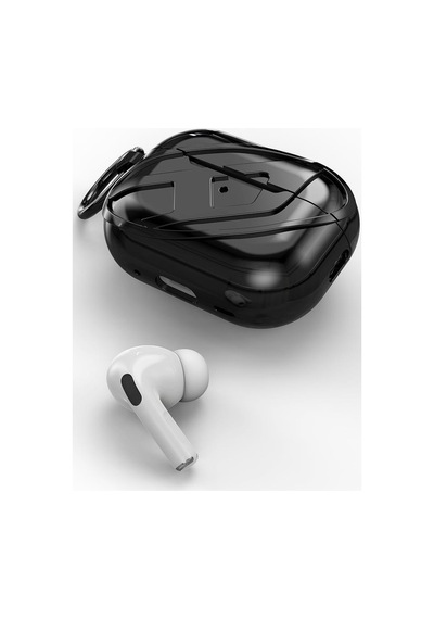 Diesel Apple AirPods Uyumlu Pro / Pro 2 İçin Parlak Kılıf - Siyah