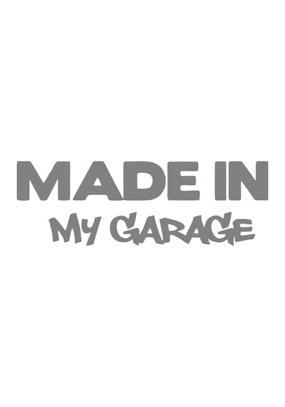 Made In My Garage Araba Stickeri 17x17 Cm Gri