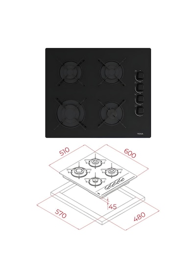 Teka Chef 5 GBE 64002 HAK 625 ATV 60.3 M Siyah Ankastre Set