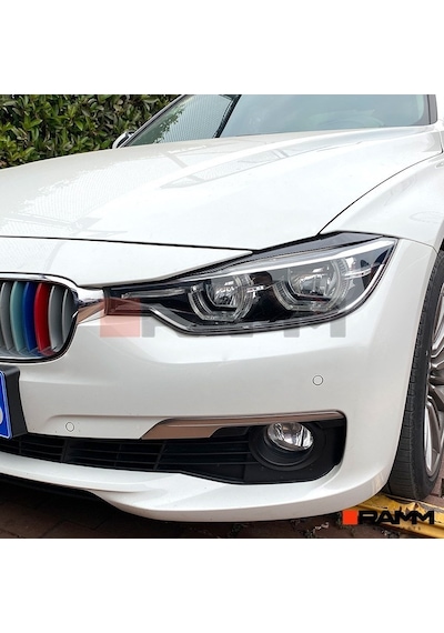 Bmw F30 Far Kaşı Sağ + Sol - Parlak Karbon