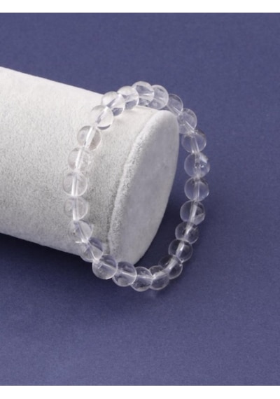 Sertifikalı Doğal Kristal Kuvars Taşı Bileklik 8MM Çok Renkli