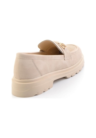 Bambi Bej Kadın Loafer Ayakkabı K01536103737 Bej