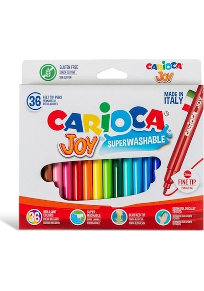 Carioca 40616 Joy Süper Yıkanabilir Keçeli Boya Kalemi 36'Lı