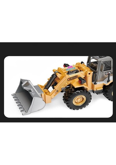 Oyuncak Metal Buldozer Ekskavatör Kepçe İş Makinası 32 Cm