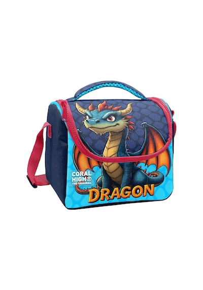 Coral High Erkek Çocuk Mavi Sarı Dragon Desenli Isı Yalıtımlı Beslenme Çantası 37113 Bordo - Mavi