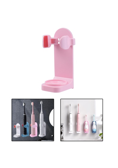 Yapışkanlı Şarjlı Diş Fırçası Tutucu Stand-al4802 Pembe