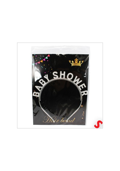 Baby Shower, Parlak Metal Görünümlü Plastik Taç - Gümüş 0-99