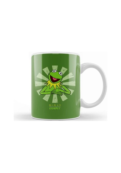 Kermit The Frog Retro Japanese 01 Kupa Bardak Porselen Karışık