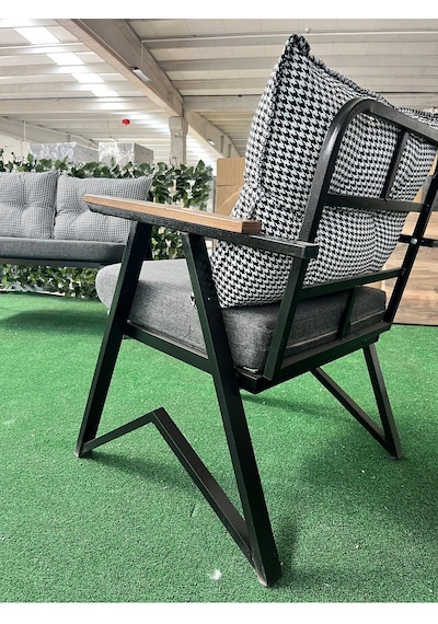 Tu Tienda Melisa 2 1 1 Masa Bahçe Balkon Mobilyası,kazayağı Siyah-Beyaz Tu Tienda Melisa 2 1 1 Masa Bahçe Balkon Mobilyası,kazayağı Siyah-Beyaz