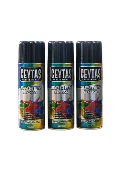 400 Ml Siyah Sprey Boya Çok Renkli