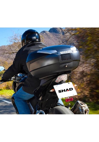 Shad Motosiklet Çanta - Topcase - Sh48 Si Yah/carbon Motosi Klet Canta Ve Sirtlik 48 Litre Standart