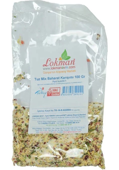 Tuz Mix Baharat Karışımı 100 Gr Paket