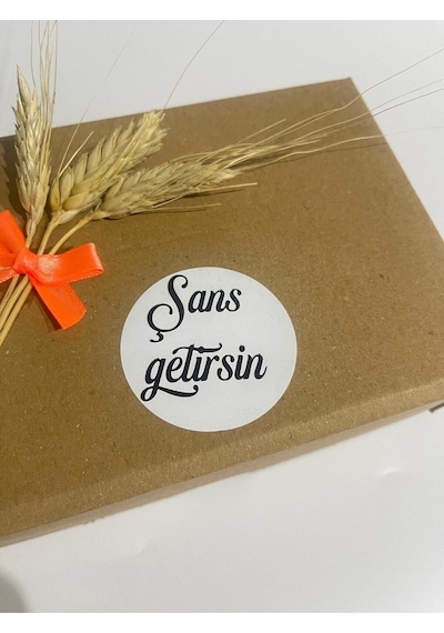 Şans Getirsin Siyah Kalın El Yazılı Yuvarlak Yapışkanlı Etiket 4x4 Cm 120 Adet