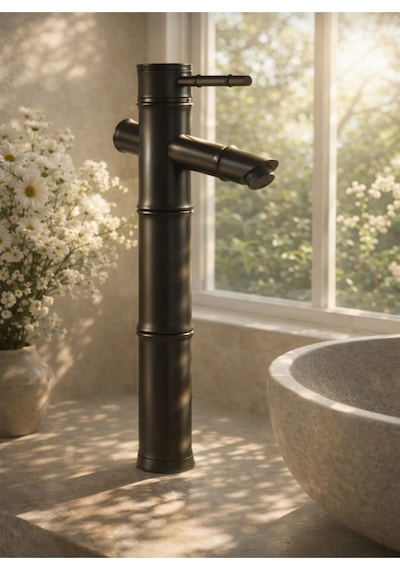 Siyah Lavabo Bataryası Çanak Lavabo Uyumlu Pirinç Gövde Mat Siyah Modern Banyo Musluğu Siyah