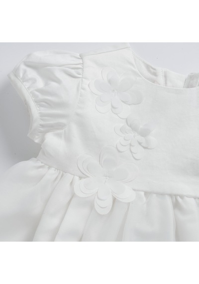 Chicco Kız Bebek Kısa Kollu Elbise 09101691000000 000030 Beyaz