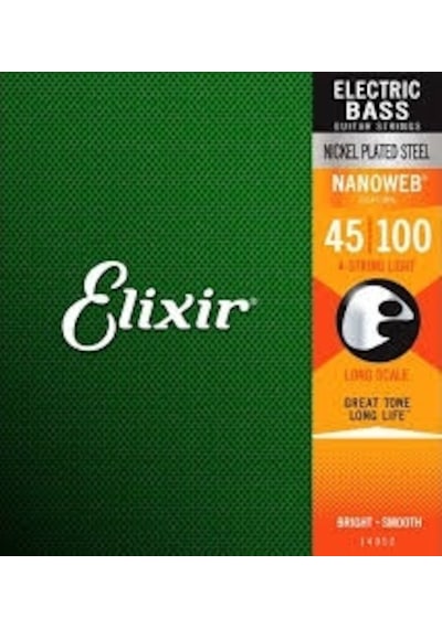 Elixir 14052 Nanoweb Light 4 Telli Bas Gitar Teli 45-100