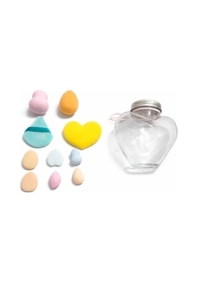Tr 10 Adet Profesyonel Makyaj Süngeri Seti,fondöten, Kapatıcı, Kontür Ve Allık İçin Beauty Blender Süngerleri,