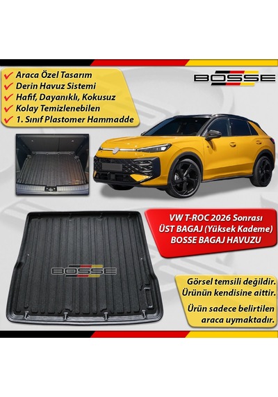 Vw T-roc Bagaj Havuzu Troc Üst Bagaj Yüksek Kademe 2026 Sonrası Bosse