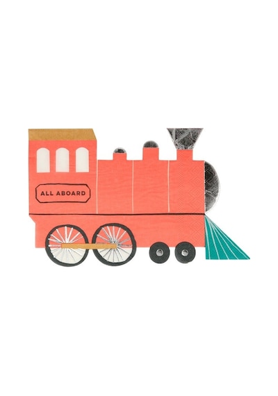 Meri Meri - Train Napkin - Tren Peçete - 16'lı