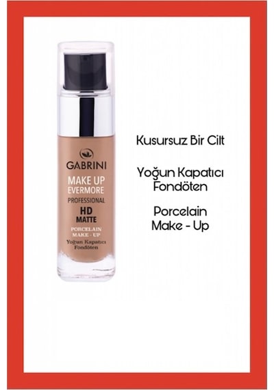 Gabrini Professional Hd Matte Porselen Yoğun Kapatıcı Fondöten 01
