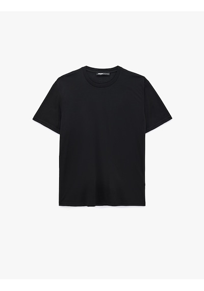 Koton Regular Fit Viskon Karışımlı Kısa Kollu Bisiklet Yaka Basic Tişört Siyah 6sam10476mk Koton Regular Fit Viskon Karışımlı Kısa Kollu Bisiklet Yaka Basic Tişört Siyah 6sam10476mk