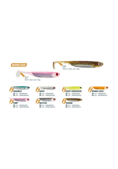 Herakles Mirror Shad 8 cm Silikon Yem 6lı Paket