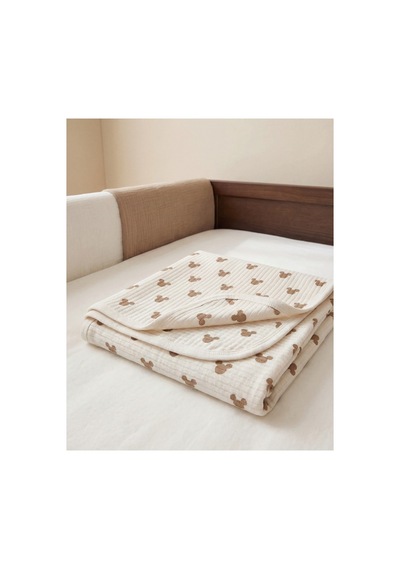 %100 Pamuk Bebek Battaniyesi 80x90 Kahverengi