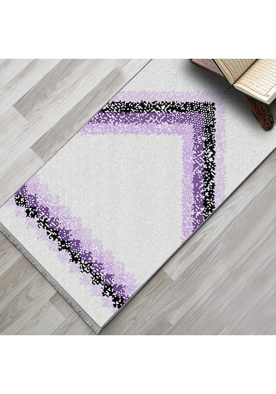 Evaşk Namazlık Dokuma Halı Kaymaz Muslumana Seccade 80 x 130 MOR EVAŞK401C80