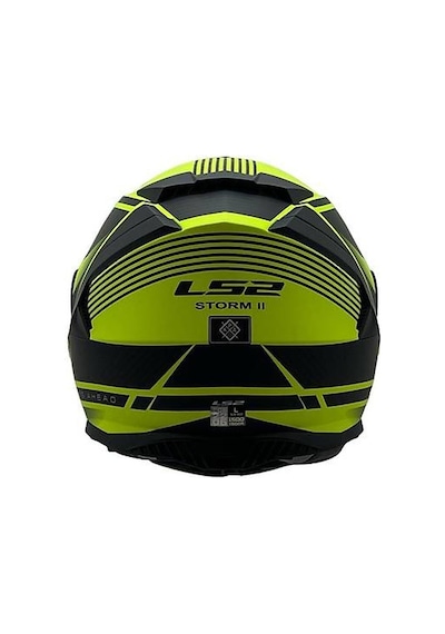 Ls2 Storm 2 Dodger Neon Sarı Kapalı Motosiklet Kaskı Neon Sarı