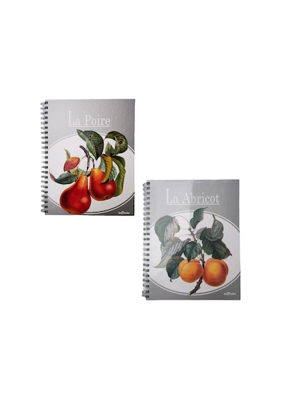 Le Color Meyveli 2+1 Kareli & Çizgili Spiralli Defter - 2 Adet