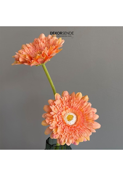 Yapay Çiçek Gerbera Dal Somon 60 Cm