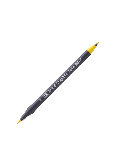 Zig Art&Graphic Twin Rb+F Çift Uçlu Çizim Kalemi 001 Yellow