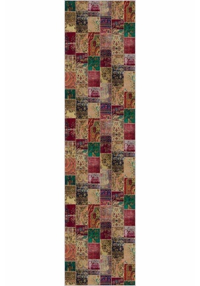 Renkli Kaymaz Patchwork Kesme Rulo Özel Ölçülü Yolluk Ar267n11 Çok Renkli