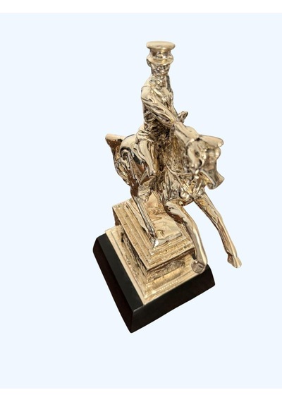 Atın Üstünde Atatürk Büstü Heykel Biblo 43 Cm Gümüş Renk