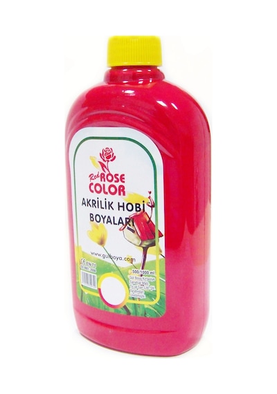 Kızmızı Renk Red Rose 500Ml Akrilik Hobi Boyası